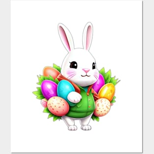 Happy Easter Bunny Rabbit Posters and Art